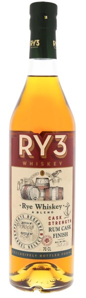Ry3 Whiskey Rum Cask Finish Cask Strength 0,7L 58,6%