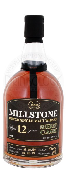 Zuidam Millstone Malt Whisky 12 Jahre Sherry Cask 0,7L 46%
