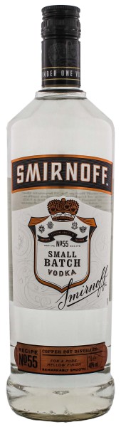 Smirnoff Black Pot Still Vodka, 1 L, 40%